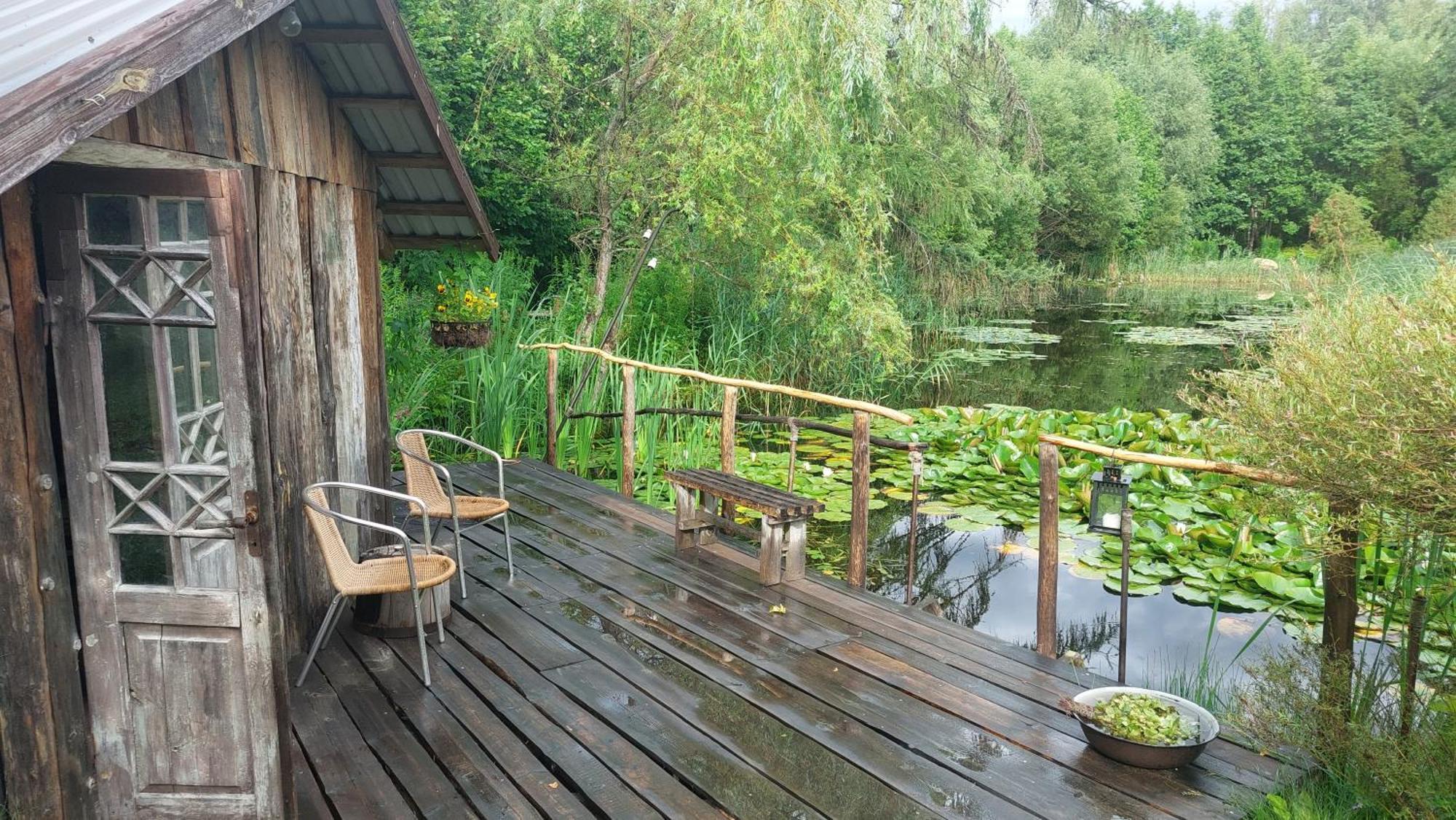 Idilliska Latgaliesu Lauku Maja Ar Melno Pirti Villa Aglona Exterior photo